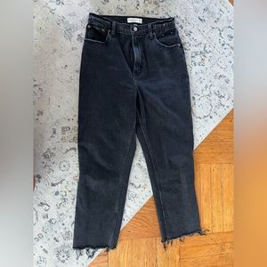Abercrombie Curve Love Ultra High Rise Ankle Straight Jeans